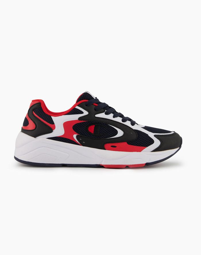 Champion Mens Sneakers NZ - Lexington 200 Black/Red ( 3957-JSVQL )